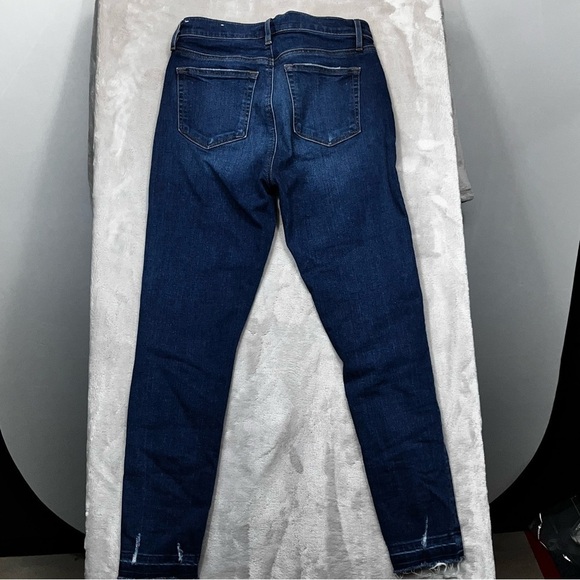 LOFT Cropped Button Fly Skinny Jeans Women's 27/4 High Waist Distressed Stretch - Picture 4 of 13